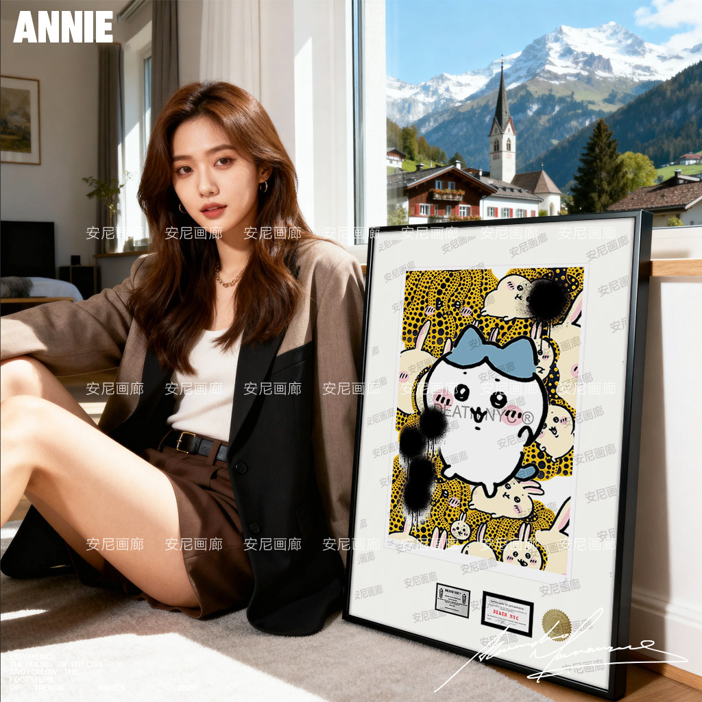 2025新款chiikawa家居用品安尼画廊吉伊卡哇挂画