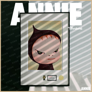 安尼画廊ins装饰画奈良美智娃娃日式挂画文艺女孩房卧室挂画版画