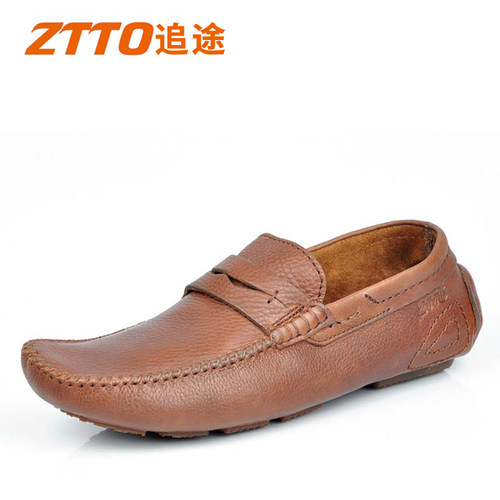 ZTTO断码清仓特价真皮男豆豆鞋牛筋底套脚软底手工休闲司机爸爸鞋