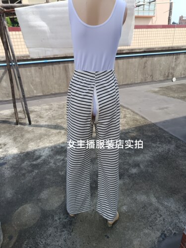 开档阔腿裤休闲裤女长裤隐形拉链双拉链头腰围62-84cm裤长101cm