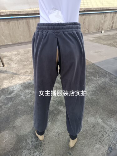 开档休闲裤阔腿裤女长裤隐形拉链腰围68-96cm裤长94cm