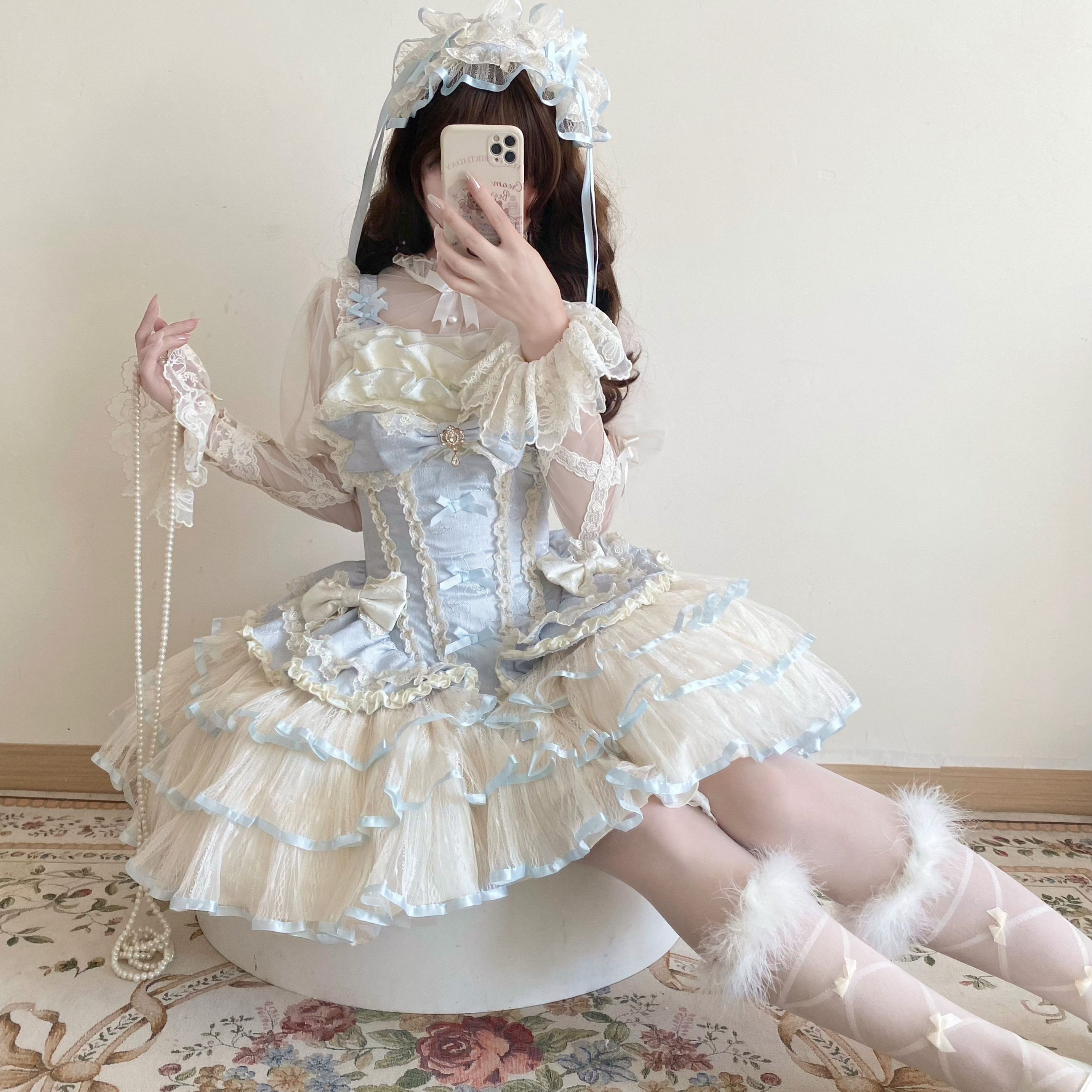 【已截团】原创芭蕾风鱼骨少女成人礼连衣裙lolita洋装甜美