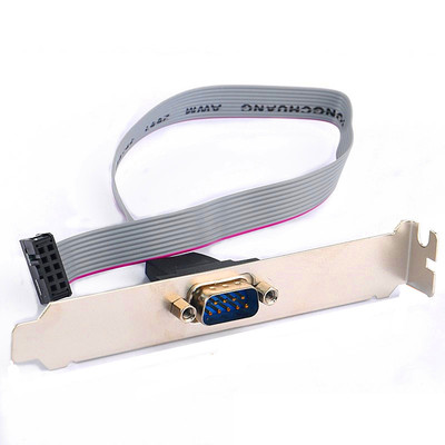 DB9针串口挡板线 主板9针COM口扩展线主机后置 RS232连接线引线