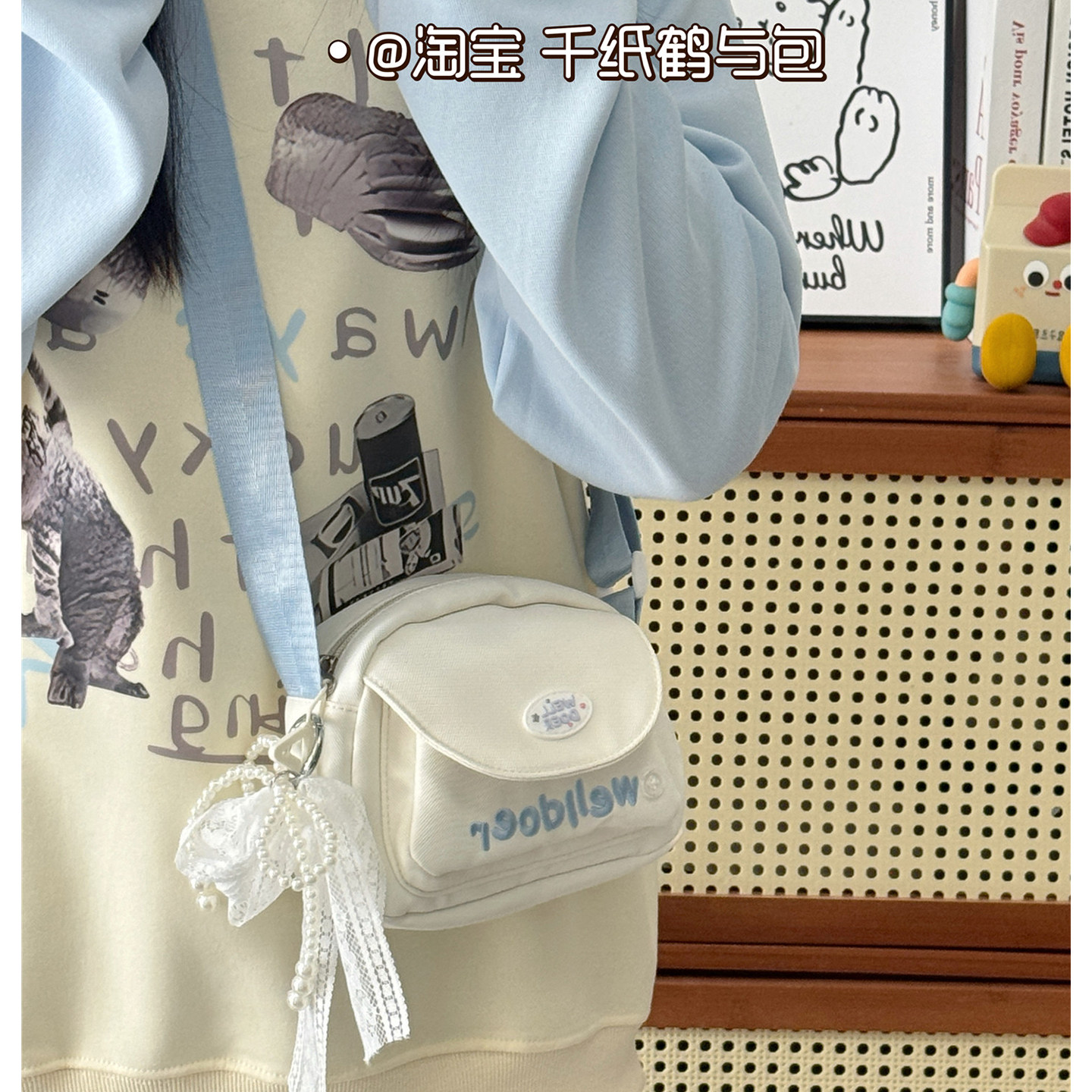 日韩风斜挎小方包女学生高颜值可爱迷你单肩包少女出行轻便双肩包