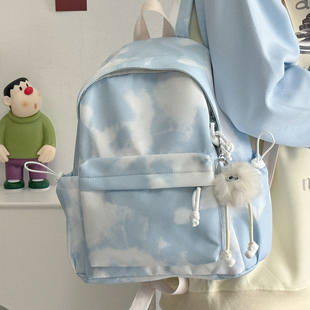 新款学生大小款可选书包女时尚百搭通勤双肩包韩版学院风旅游背包