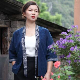 布依垚-蜡染刺绣上衣外套 男女同款 布依族服饰民族服饰 民族风