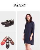 平跟孕妇防滑单鞋 Pansy日本春秋女轻便月子鞋 魔术贴鞋 7700