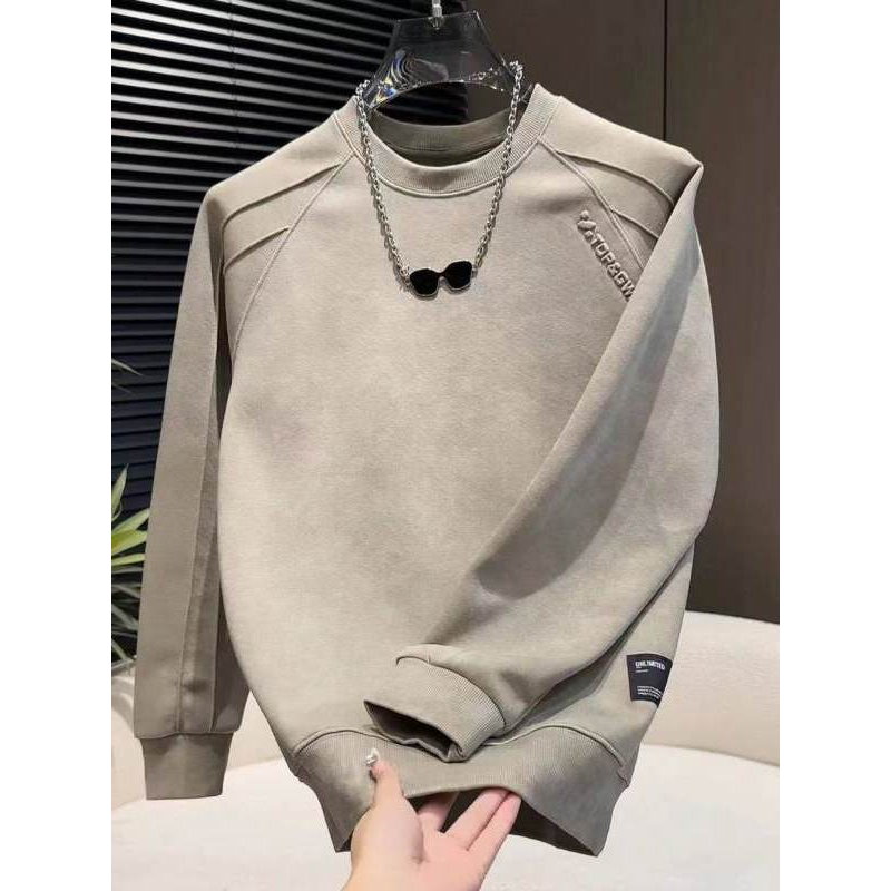 2025秋冬季男士打底衫休闲卫衣帅气潮流时尚上衣韩版宽松扎染百搭