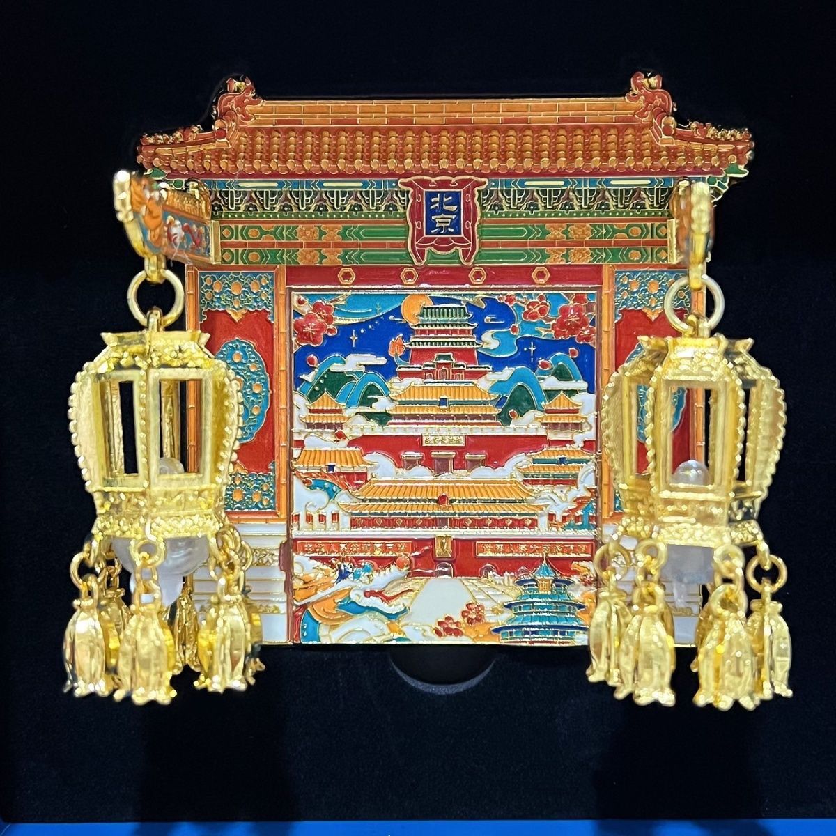 北京中轴线金属宫灯冰箱贴博物馆景点旅游纪念品礼品