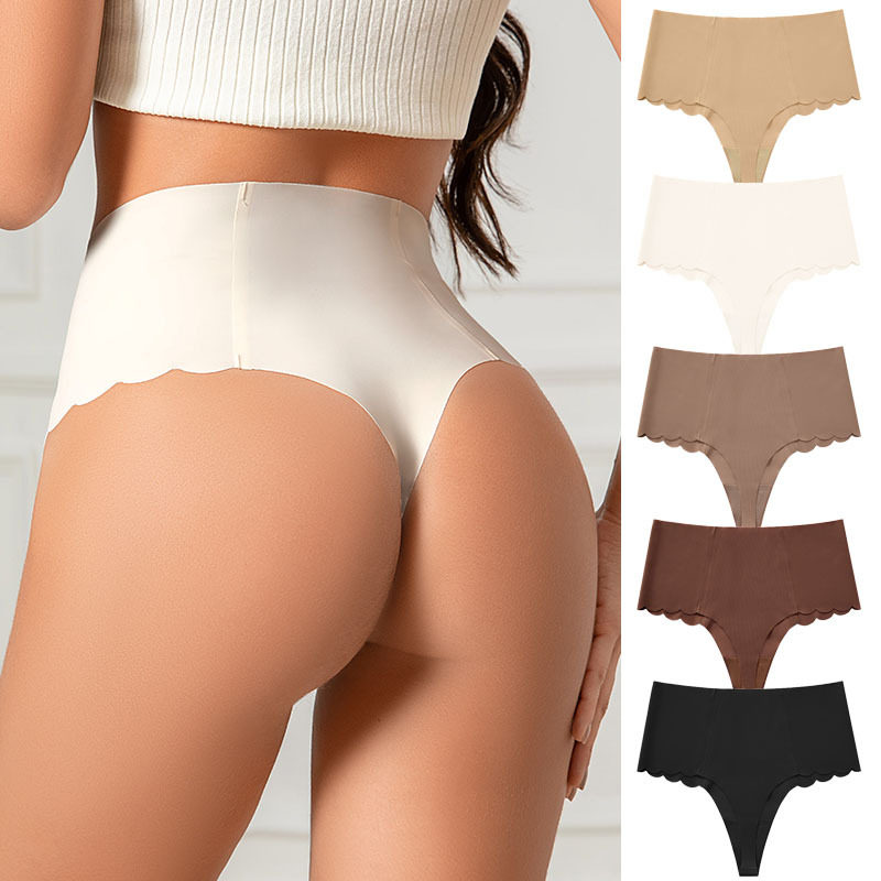 欧美跨境大码高腰丁字裤女波浪边薄款健身运动冰丝内裤隐形内裤女,女士内衣/男士内衣/家居服,男丁字裤,淘宝优惠券,粉丝福利购,淘宝优惠卷