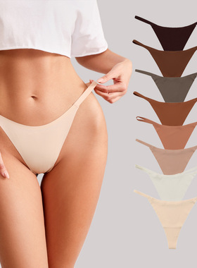 性感冰丝无痕t-back女士内裤丁字裤 Sexy female thong underwear
