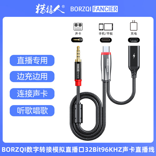 猎狼人发烧级伴奏直播AUX音频线