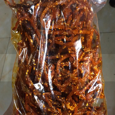 鱼丝鳗鱼蜜汁偏甜微辣