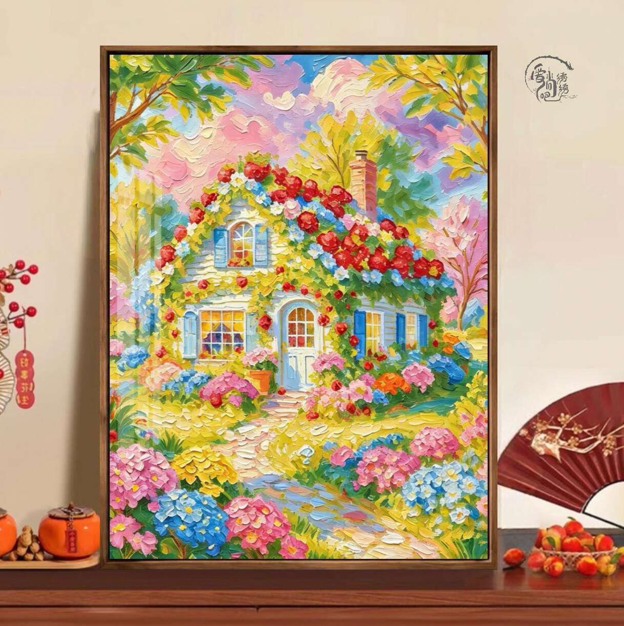 梦幻花园小屋十字绣新款高颜值治愈繁花风景线绣客厅玄关diy刺绣