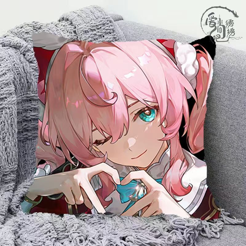 风堇新款十字绣抱枕星穹铁道周边线绣枕套沙发卧室手工绣diy靠枕