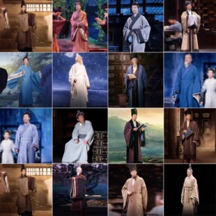 影视同款春秋战国男士古装孔子典籍里的中国秦汉时期服装汉服大臣