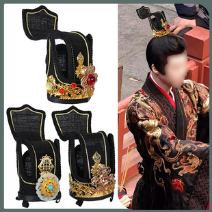 汉冠大臣头饰古装男士汉服影视剧头冠帽子皇帝大臣古代司仪服头冠