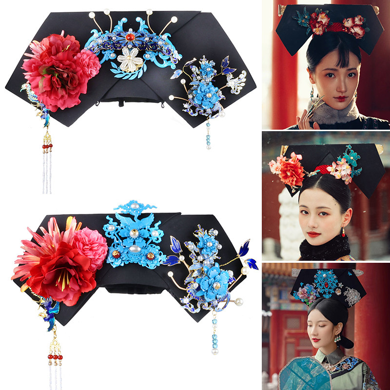 清朝满族皇后格格发饰故宫摄影古代妃子头饰影楼写真舞台旗头配饰