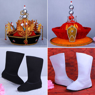 古装帽子清朝皇帝皇后大臣帽子影楼写真道具朝珠靴子头冠