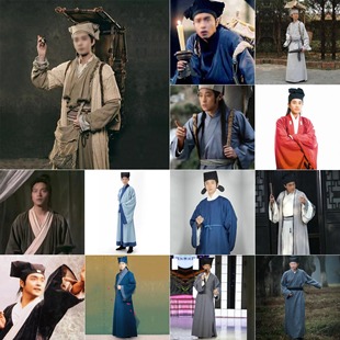 影视古装儒生书生倩女幽魂宋朝宁采臣才子走秀汉服棉麻群演演出服