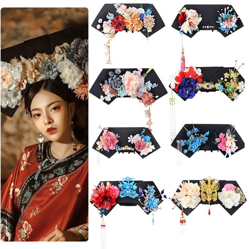 古装清朝皇后格格发饰故宫摄影古代妃子头饰影楼写真舞台旗头配饰