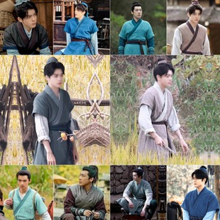 秦汉魏晋唐宋朝汉服男士棉麻店小二随从侍卫家丁老百姓群演古装