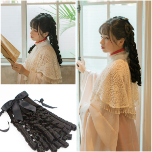 民国复古假发木马卷后区发片旧上海旗袍造型发片汉洋折中假发卷