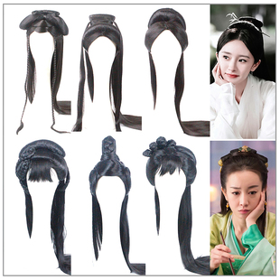 古装造型女头套古代贵妃侠女唐朝仕女假发cos舞台演出整顶头套