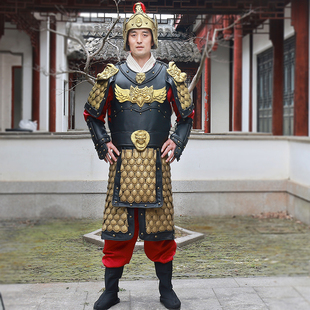 古代三国岳飞将军将士盔甲战袍士兵服装影视演出服表演服戏服铠甲