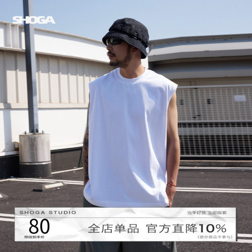 SHOGA无袖速干背心男夏COOLMAX纤维透气上衣宽松休闲运动坎肩t恤