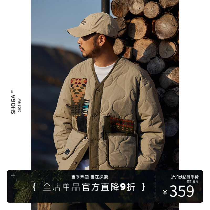 秋冬新款阿美咔叽棉服外套男