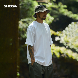 SHOGA纯色速干短袖t恤男夏吸湿coolmax纤维半袖宽松百搭休闲上衣