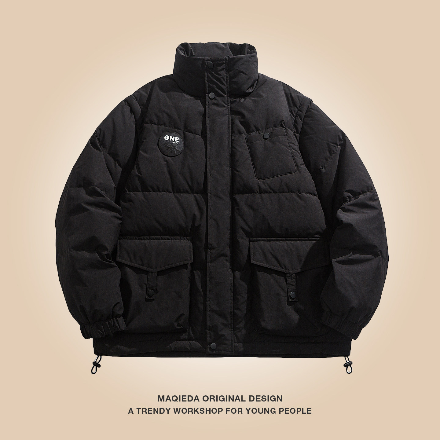 冬季情侣复古棉服工装日系面包服立领宽松休闲可拆卸袖子男士棉衣,男装,棉衣,淘宝优惠券,粉丝福利购,淘宝优惠卷