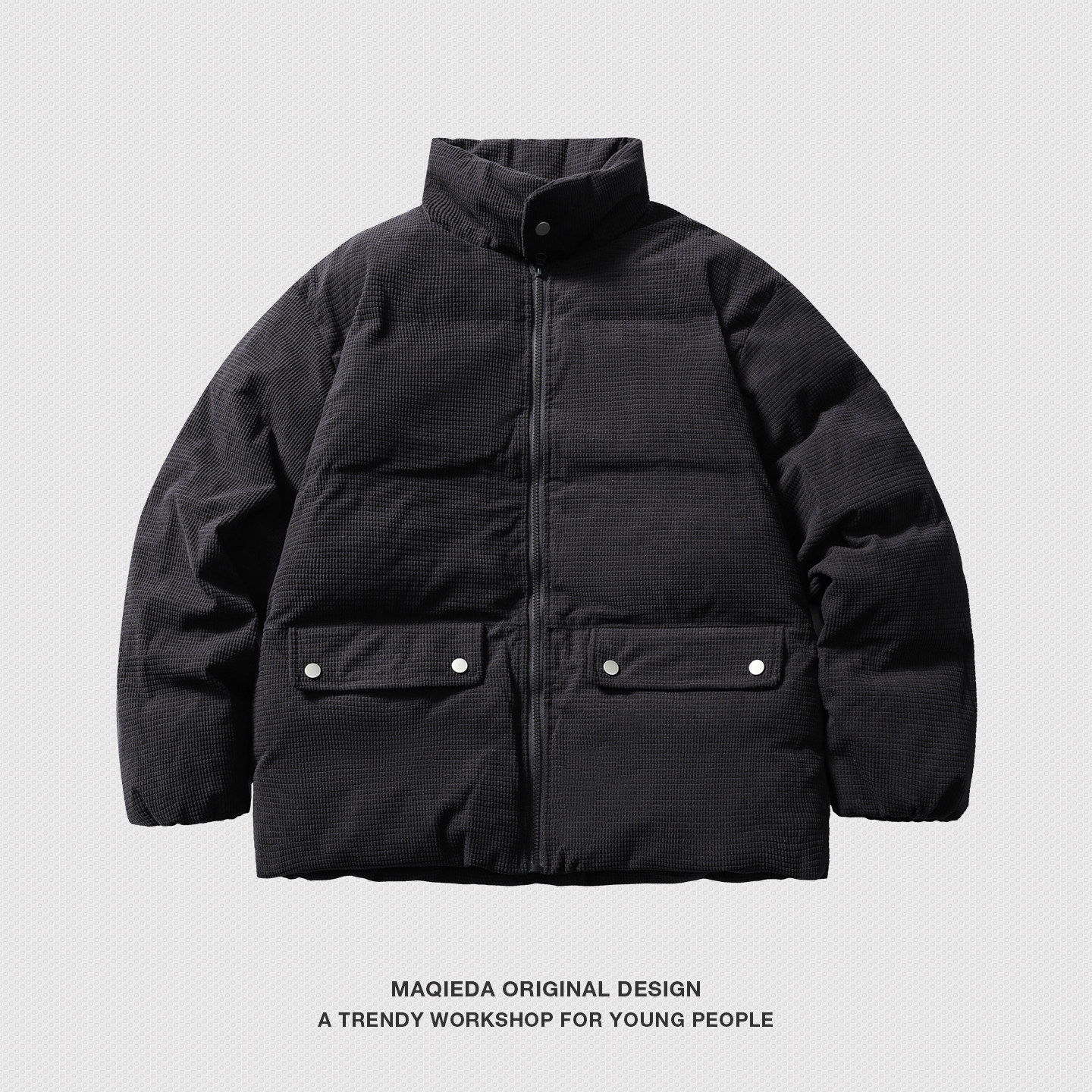 马切达冬季灯芯绒工装棉服男款