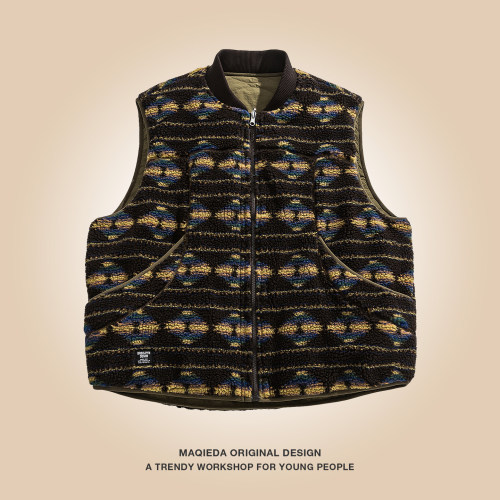 马切达冬季国潮民族风男士马甲