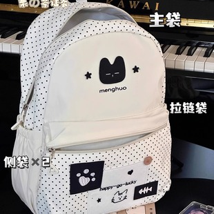 韩女包包可爱学院风波点书包女初高中学生轻便小背包高颜值双肩包