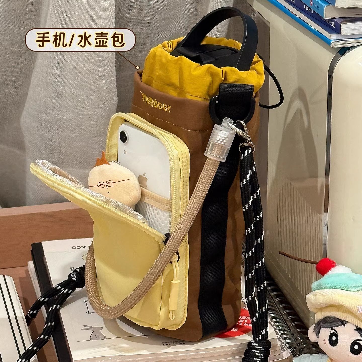 韩系撞色轻便水壶包手机包户外运动斜挎包女学生百搭水杯小包包女,箱包皮具/热销女包/男包,手机包,淘宝优惠券,粉丝福利购,淘宝优惠卷