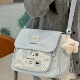 学院风学生补习袋 韩系ins休闲百搭斜挎包女邮差包上课通勤单肩包