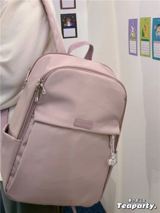 新款日系简约高级感电脑背包女 韩国ins上课通勤书包大学生双肩包