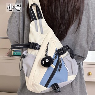 韩国ins户外运动背包 骑行胸包女多功能弓箭包男潮休闲单肩斜挎包