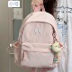 日系ins纯色简约小背包 高颜值校园轻便初高中学生书包百搭双肩包