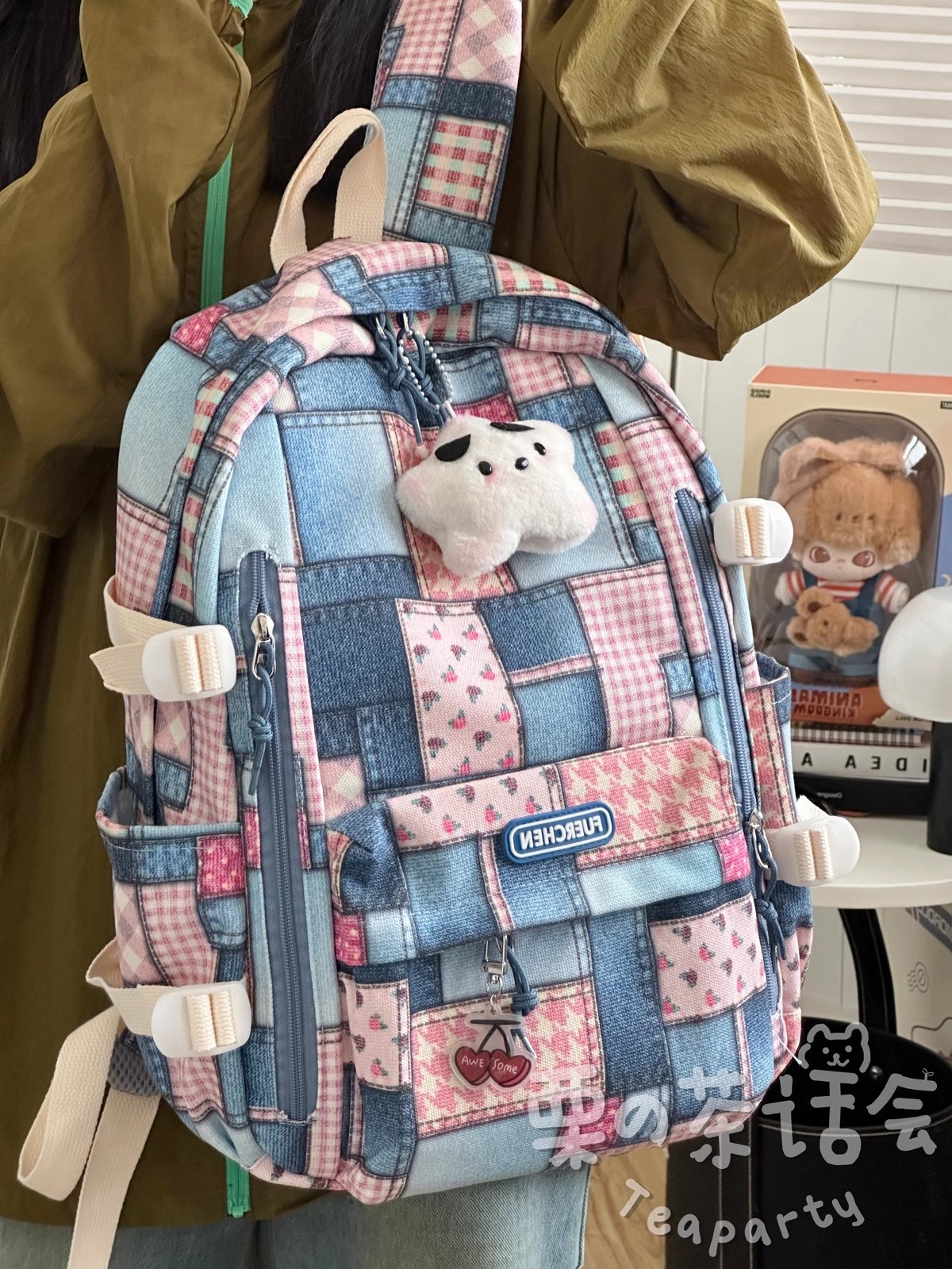 介小众牛仔书包背上真的敲个性