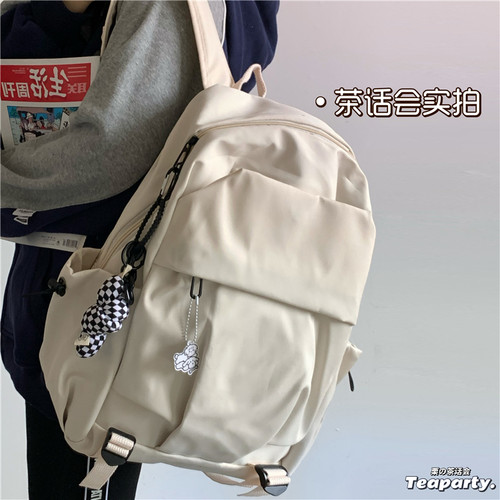 日系经典百搭日常茶话会双肩包女