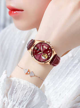 官方正品罗西尼手表女士全自动机械表时尚潮流防水真钻奢华女表