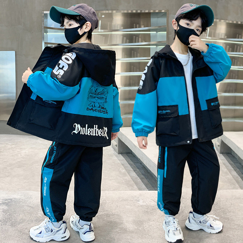 男童秋装套装2025新款儿童春秋款炸街运动两件套中大童男孩衣服潮
