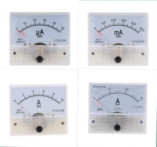 指针式 100uA500mA30mA1A2A3A5A10A20A50A机械仪表 直流电流表85C1