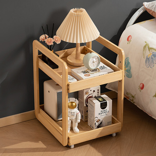 床头柜移动卧室出租房用简约现代收纳柜简易床边储物柜家用侧边柜