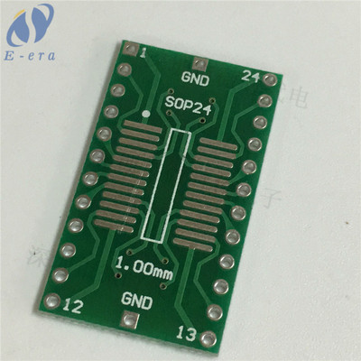 019 SOP24转接板SSOP24贴片转直插DIP24 1.0mm间距带电阻GND