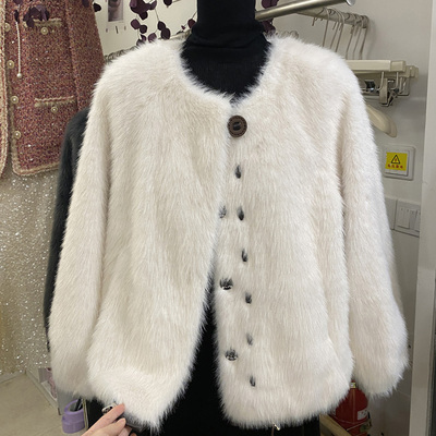 高级感皮毛一体外套2025冬新款