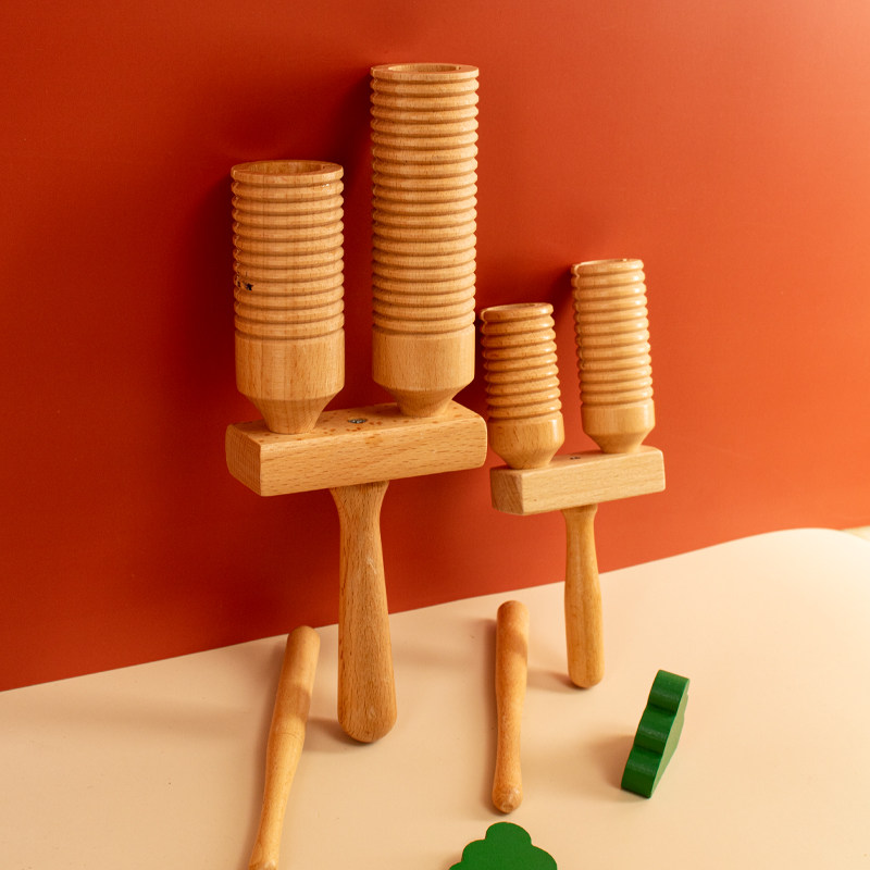 三重吕高低音梆子奥尔夫打击乐器双响筒大号小号中学生小学高低音